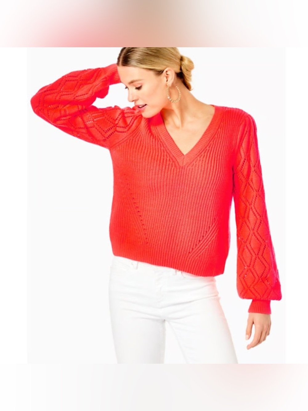 Lilly Pulitzer Luletta Sweater in Spicy Coral